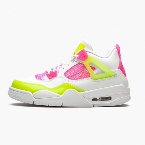 PK Shoes Air Jordan 4 Retro White Lemon Pink White/Lemon Venom/Pink Blast CV7808-100