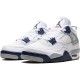 PK Shoes Air Jordan 4 Midnight Navy White/Midnight Navy/Light Smoke Grey-Fire Red DH6927-140