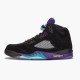 PK Shoes Air Jordan 5 Retro Black Grape Black/New Emerald Grape Ice 136027-007