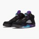 PK Shoes Air Jordan 5 Retro Black Grape Black/New Emerald Grape Ice 136027-007