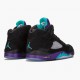 PK Shoes Air Jordan 5 Retro Black Grape Black/New Emerald Grape Ice 136027-007