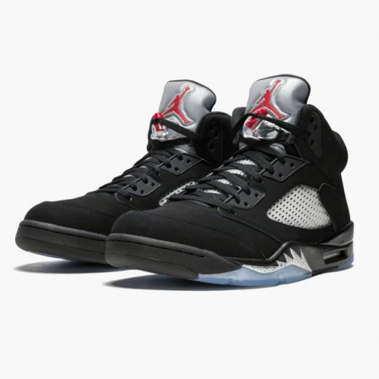 PK Shoes Air Jordan 5 Retro Black Metallic Black/Metallic Silver 845035-003