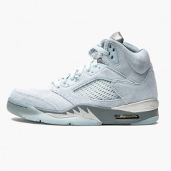 PK Shoes Air Jordan 5 Retro Bluebird With Silver White Photo Blue/Football Grey/Metallic Silver/White DD9336-400