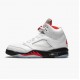 PK Shoes Air Jordan 5 Retro Fire Red Silver Tongue True White/Fire Red/Black DA1911-102