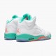 PK Shoes Air Jordan 5 Retro Light Aqua White/Crimson Pulse-Light Aqua 440892-100