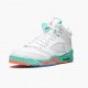 PK Shoes Air Jordan 5 Retro Light Aqua White/Crimson Pulse-Light Aqua 440892-100