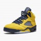 PK Shoes Air Jordan 5 Retro Michigan 2019 AmarilloCollege Navy Amarillo/College Navy-Amarillo CQ9541-704