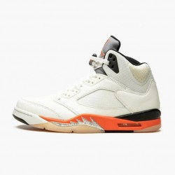 PK Shoes Air Jordan 5 Retro Shattered Backboard Sail Orange/Black DC1060-100