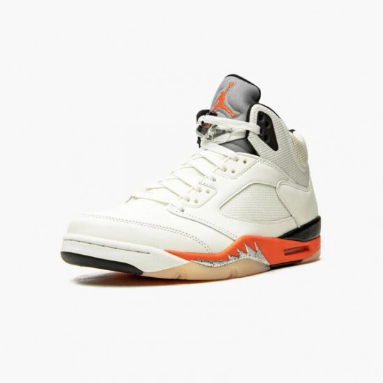 PK Shoes Air Jordan 5 Retro Shattered Backboard Sail Orange/Black DC1060-100