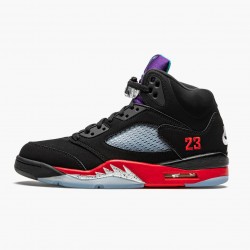 PK Shoes Air Jordan 5 Retro Top 3 Black/Fire Red/Grape Ice New E CZ1786-001