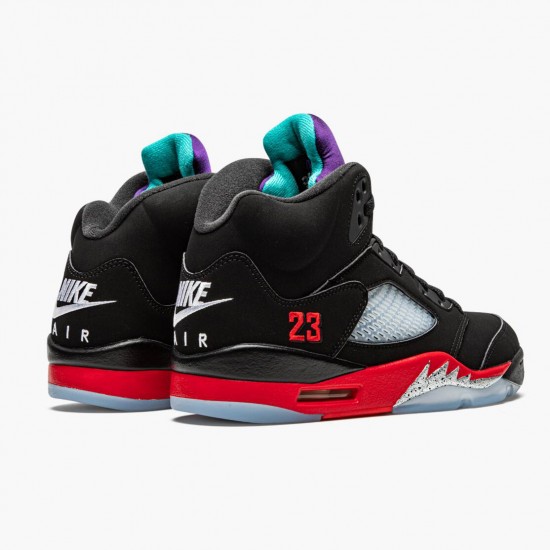 PK Shoes Air Jordan 5 Retro Top 3 Black/Fire Red/Grape Ice New E CZ1786-001