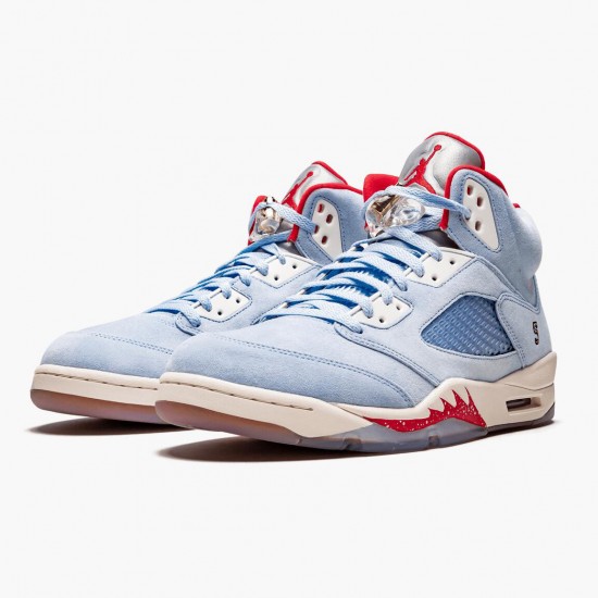 PK Shoes Air Jordan 5 Retro Trophy Room Ice Blue Ice Blue/University Red Sail M CI1899-400