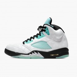 PK Shoes Air Jordan Retro 5 Island Green White/Black/White/Island Green CN2932-100