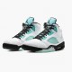 PK Shoes Air Jordan Retro 5 Island Green White/Black/White/Island Green CN2932-100