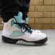 PK Shoes Air Jordan Retro 5 Island Green White/Black/White/Island Green CN2932-100