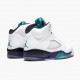 PK Shoes Air Jordan 5 Retro Grape White/New Emerald Grp Ice Blk 136027-108