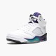 PK Shoes Air Jordan 5 Retro Grape White/New Emerald Grp Ice Blk 136027-108