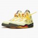 PK Shoes Off-White x Air Jordan 5 Retro Sail Sail/Fire Red/Muslin Black DH8565-100