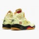 PK Shoes Off-White x Air Jordan 5 Retro Sail Sail/Fire Red/Muslin Black DH8565-100