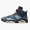 PK Shoes Air Jordan 6 Retro Washed Denim Black Sail/Varsity Red/Black 384664-060