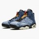 PK Shoes Air Jordan 6 Retro Washed Denim Black Sail/Varsity Red/Black 384664-060