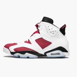 PK Shoes Air Jordan 6 Retro Carmine White/Carmine Black/Black 384664-160