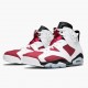 PK Shoes Air Jordan 6 Retro Carmine White/Carmine Black/Black 384664-160