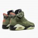 PK Shoes Travis Scott x Air Jordan 6 Retro Olive Medium Olive/Black Sail/Univer Black CN1084-200