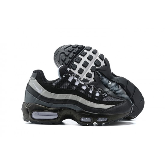 PK Men Shoes Nike Air Max 95 TT Black White and Grey 