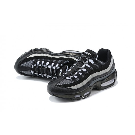 PK Men Shoes Nike Air Max 95 TT Black White and Grey 