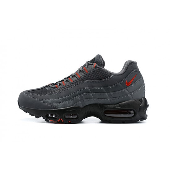 PK Men Shoes Nike Air Max 95 TT Grey Red and Black