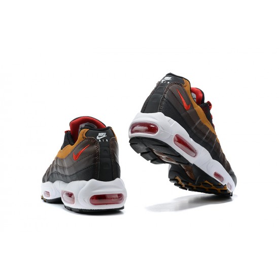 PK Men Shoes Nike Air Max 95 TT Grey Red and Brown 