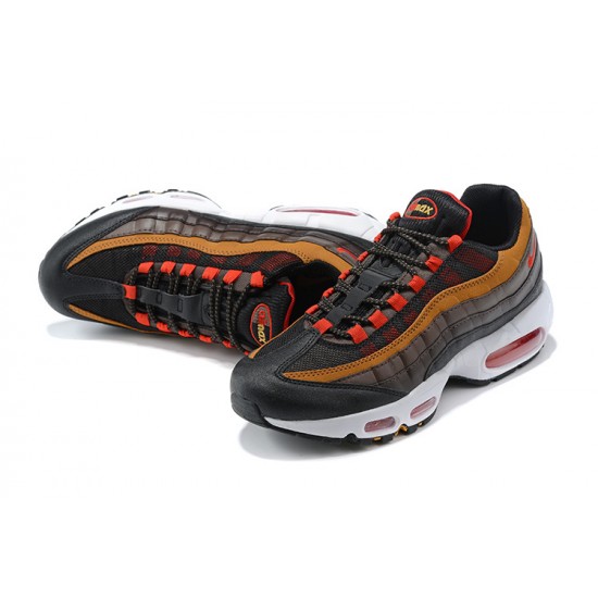 PK Men Shoes Nike Air Max 95 TT Grey Red and Brown 