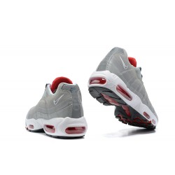 PK Men Shoes Nike Air Max 95 TT Grey White and Red 