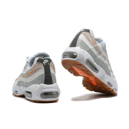 PK Men Shoes Nike Air Max 95 TT White Grey and Orange DM0011-100 