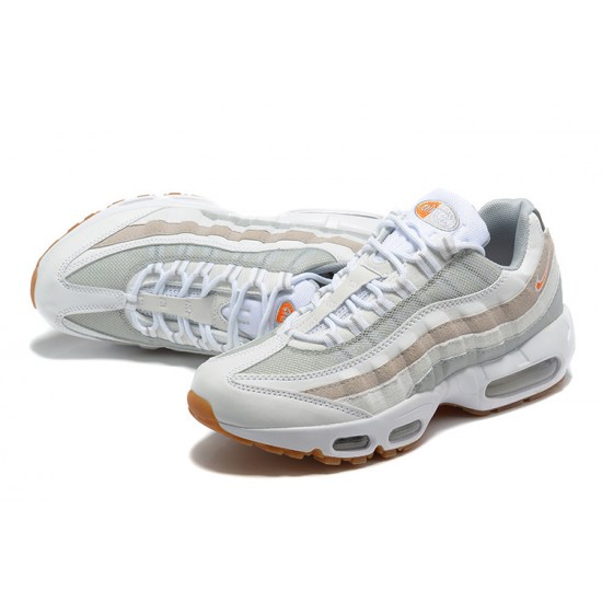 PK Men Shoes Nike Air Max 95 TT White Grey and Orange DM0011-100 