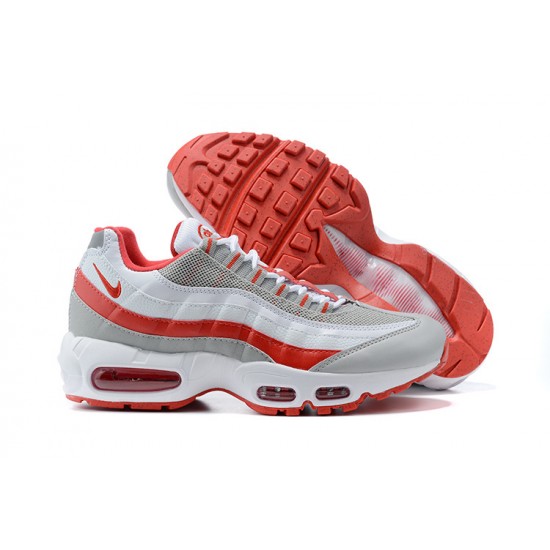 PK Men Shoes Nike Air Max 95 TT White Red and Grey