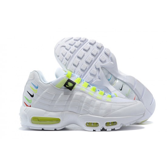 PK Women/Men Shoes Nike Air Max 95 TT Worldwide White Yellow CV9030-100