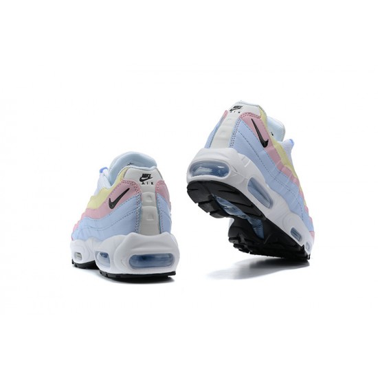 PK Women Shoes Nike Air Max 95 TT Blue Yellow Pink