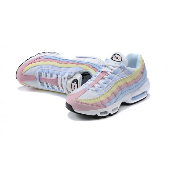 PK Women Shoes Nike Air Max 95 TT Blue Yellow Pink