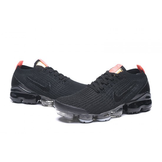 PK Women/Men Shoes Nike Air VaporMax Flyknit 3 Black Orange