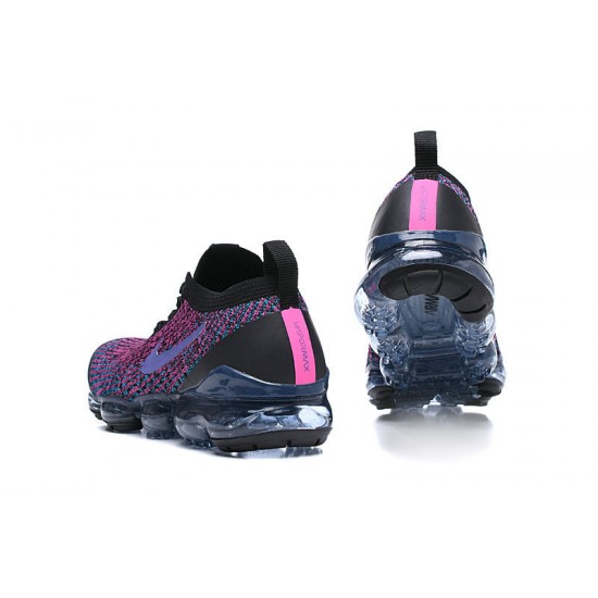 PK Women/Men Shoes Nike Air VaporMax Flyknit 3 Black Purple AJ6900-009