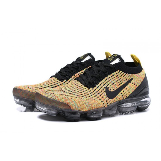 PK Women/Men Shoes Nike Air VaporMax Flyknit 3 Black Yellow  AJ6900-006