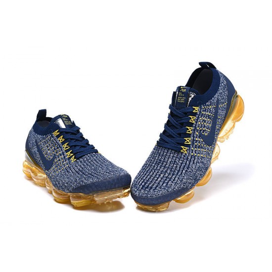 PK Women/Men Shoes Nike Air VaporMax Flyknit 3 Blue Yellow  AJ6900-444