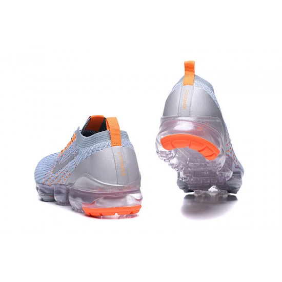 PK Women/Men Shoes Nike Air VaporMax Flyknit 3 Grey Orange AJ6900-003