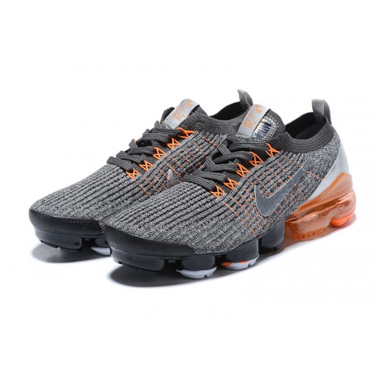 PK Women/Men Shoes Nike Air VaporMax Flyknit 3 Grey Orange AJ6900-024