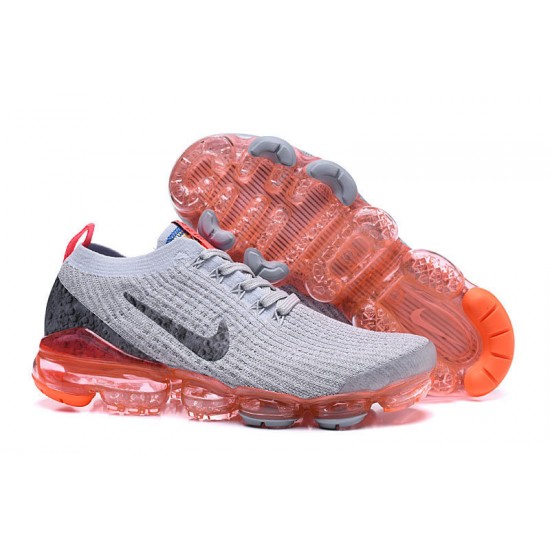 PK Women/Men Shoes Nike Air VaporMax Flyknit 3 Grey Red AJ6900-600