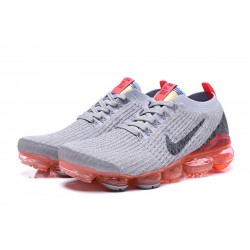 PK Women/Men Shoes Nike Air VaporMax Flyknit 3 Grey Red AJ6900-600