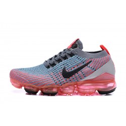 PK Women/Men Shoes Nike Air VaporMax Flyknit 3 Grey Red AJ6900-601