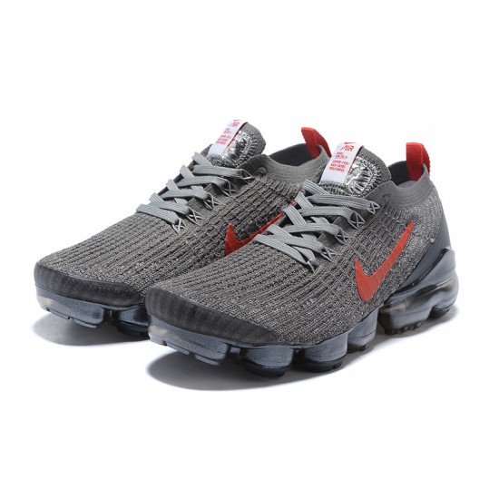 PK Women/Men Shoes Nike Air VaporMax Flyknit 3 Grey Red CT1270-001